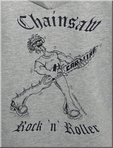 Sweatjacke Chainsaw Rock n Roller Motiv
