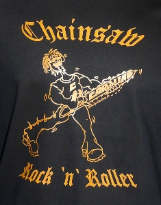 Motiv Chainsaw Rock n Roller schwarz