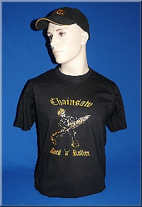 T-Shirt Chainsaw Rock n Roller schwarz